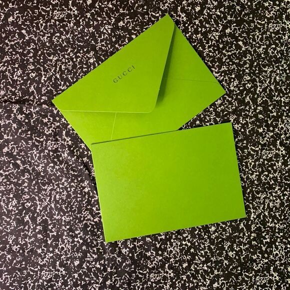 Gucci Other - Green Gucci Cube Envelopes 50